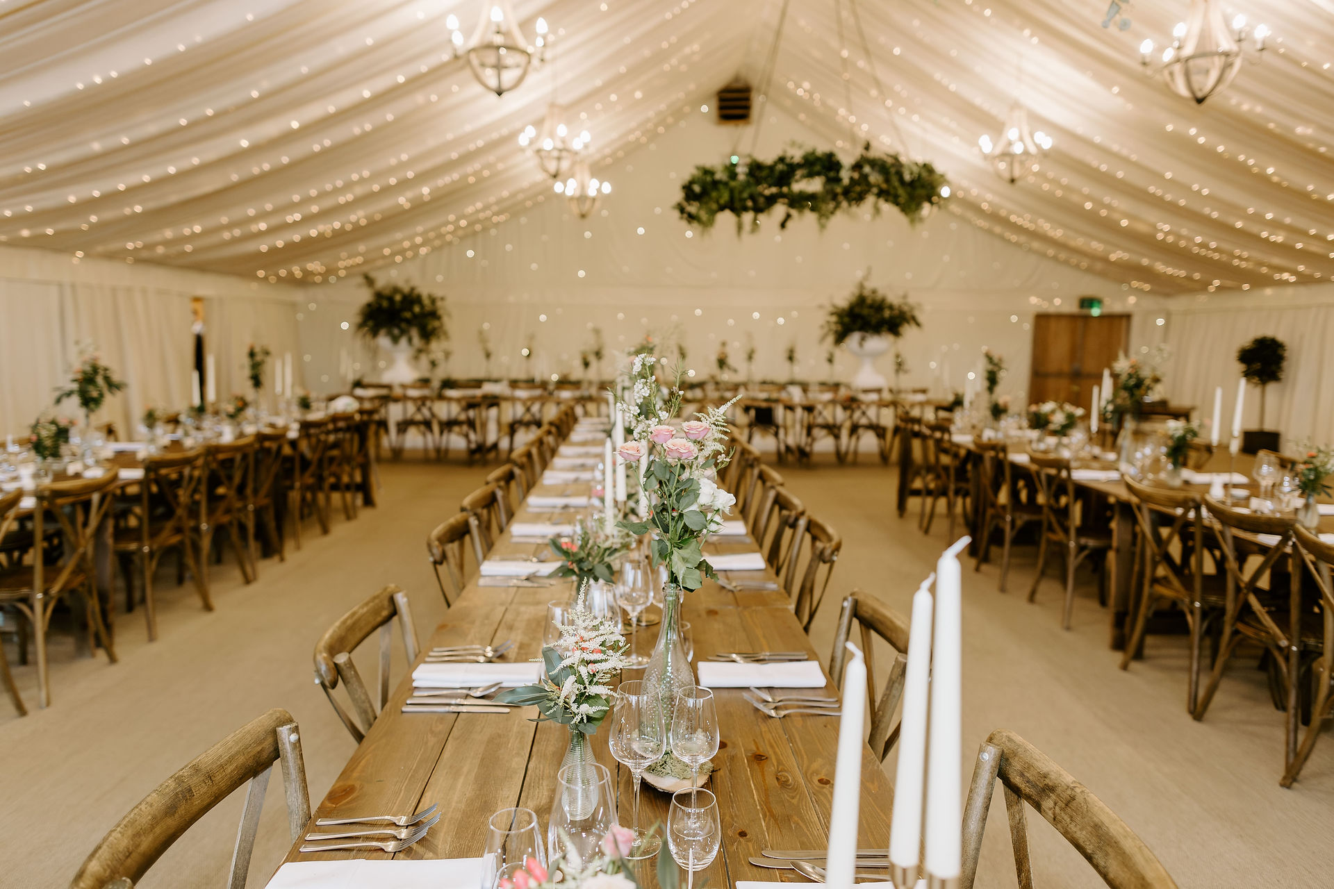Crockwell farm rustic elegant reception room