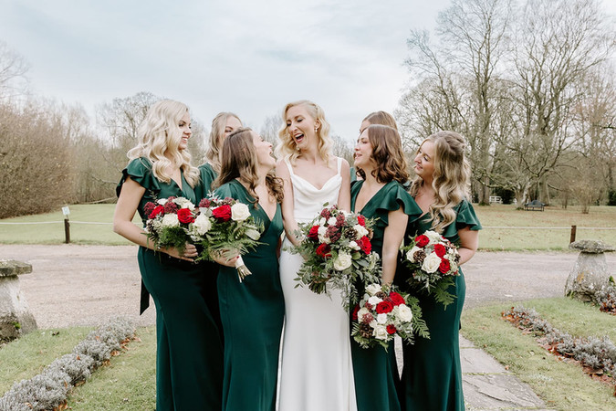 Bridesmaids and Groomsmen at Notley Abbey Thame