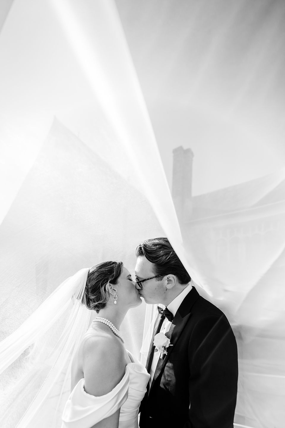 bride and groom portraits at Notley Abbey
