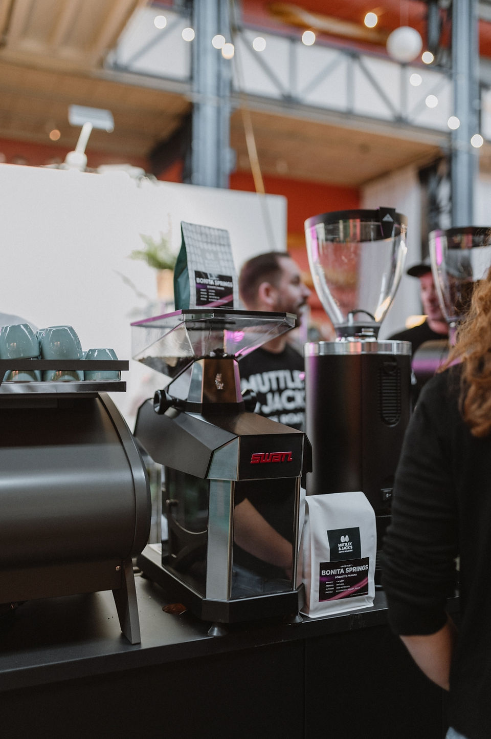 Bakside av La Marzocco Swan espressokvern