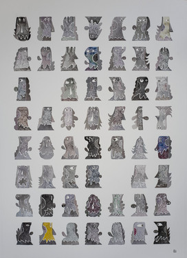 Luis Lorenzana, 54 Heads 8-22, Color on paper, 114.5 x 84 cm, 2022.jpg