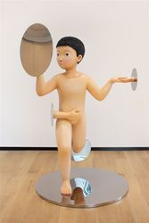 Gongkan, A boy and someone from nowhere, Sculpture, 160 × 100 cm, Ed 1_8 + Ap 2, 2021.jpeg