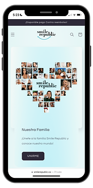 Página web Smile Repubic desde el móvil