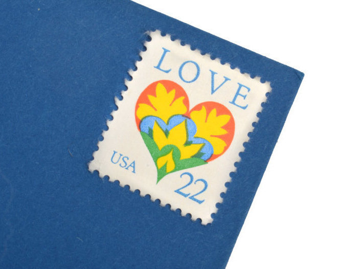 22¢ Love Heart 25 Stamps vintagepostagestamps