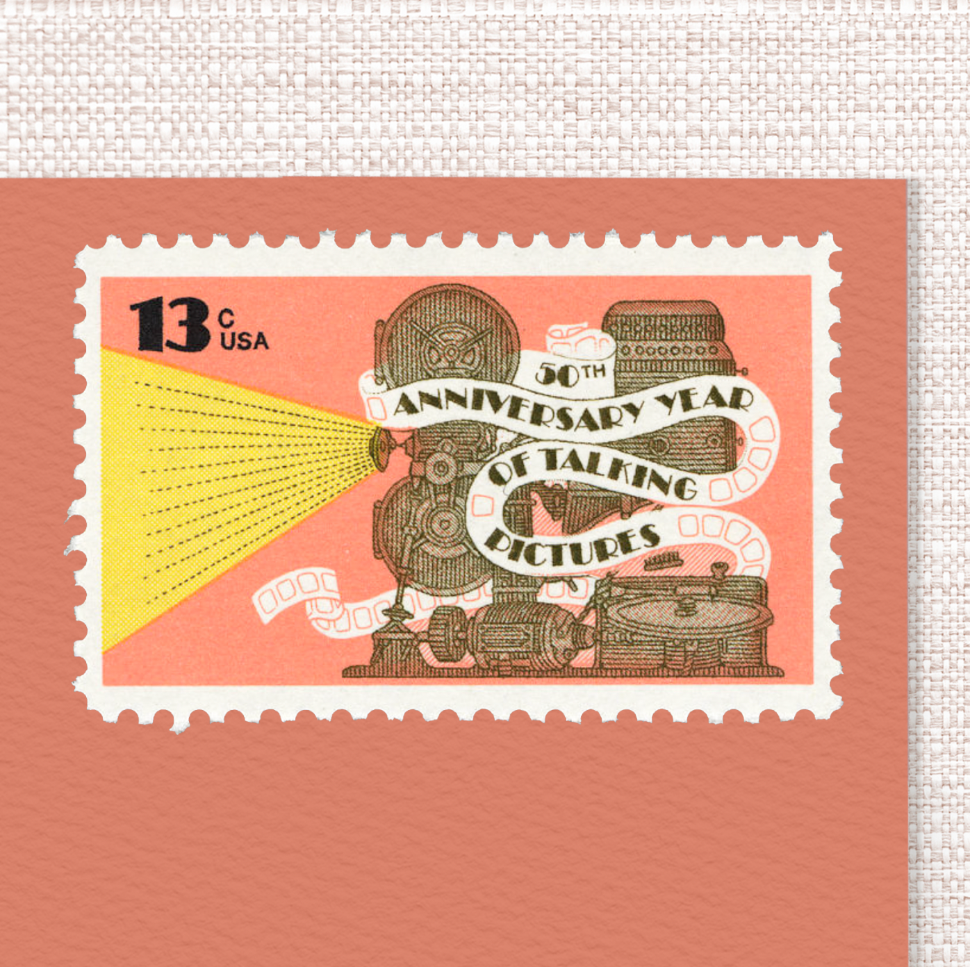 13¢ Talking Pictures - Pack of 25 unused stamps from 1977