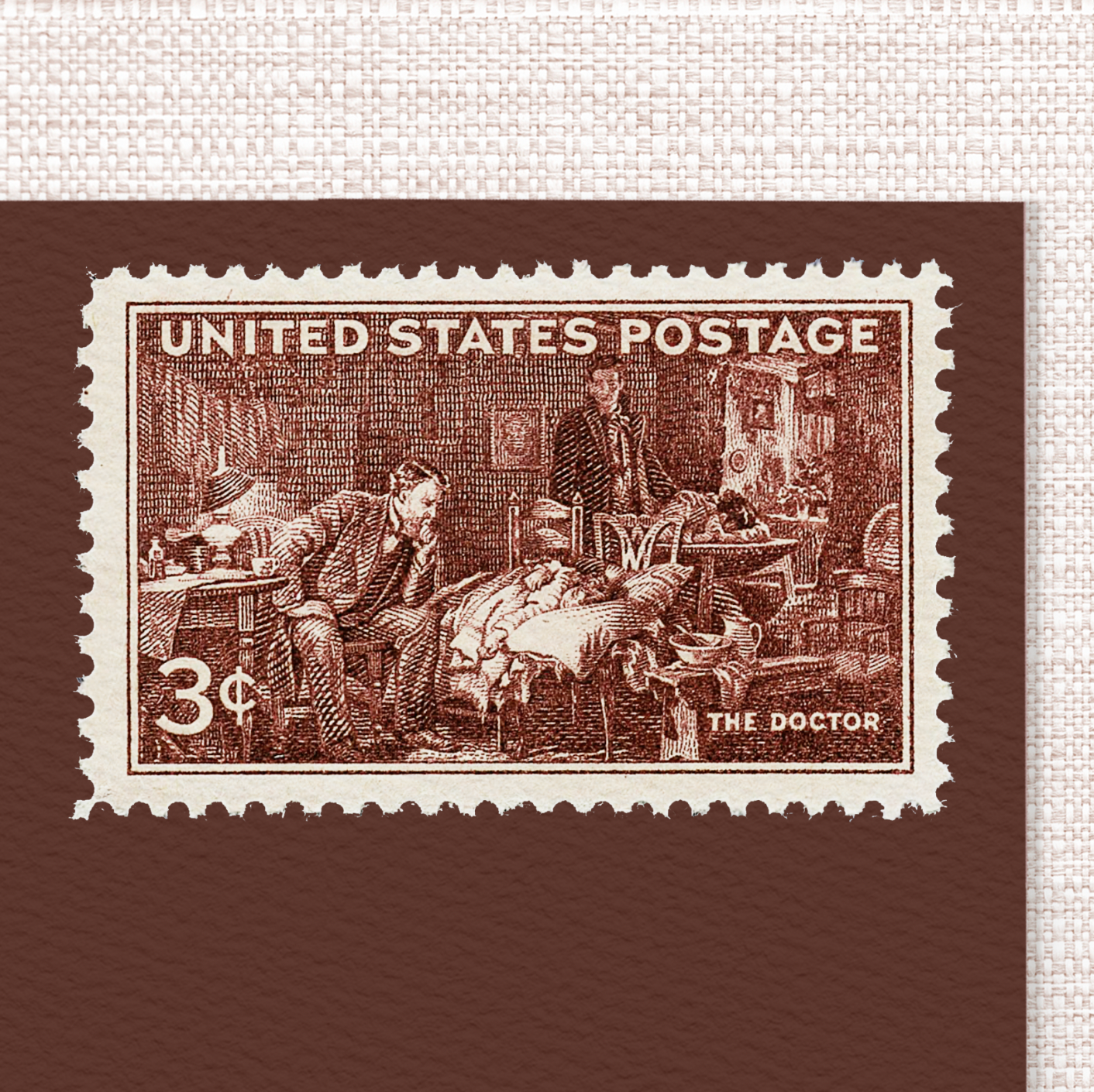 3¢ "The Doctor" - Pack of 25 unused stamps from 1947