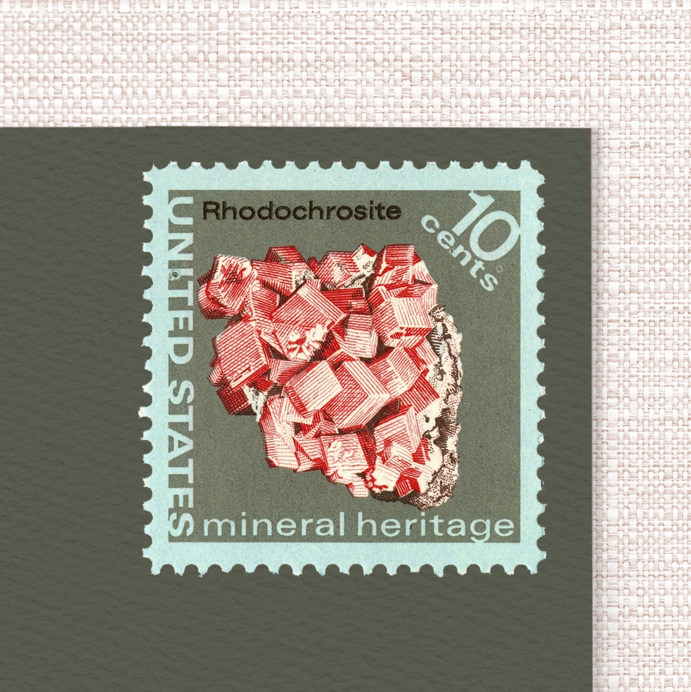 10¢ Minerals - Pack of 25 unused stamps from 1974