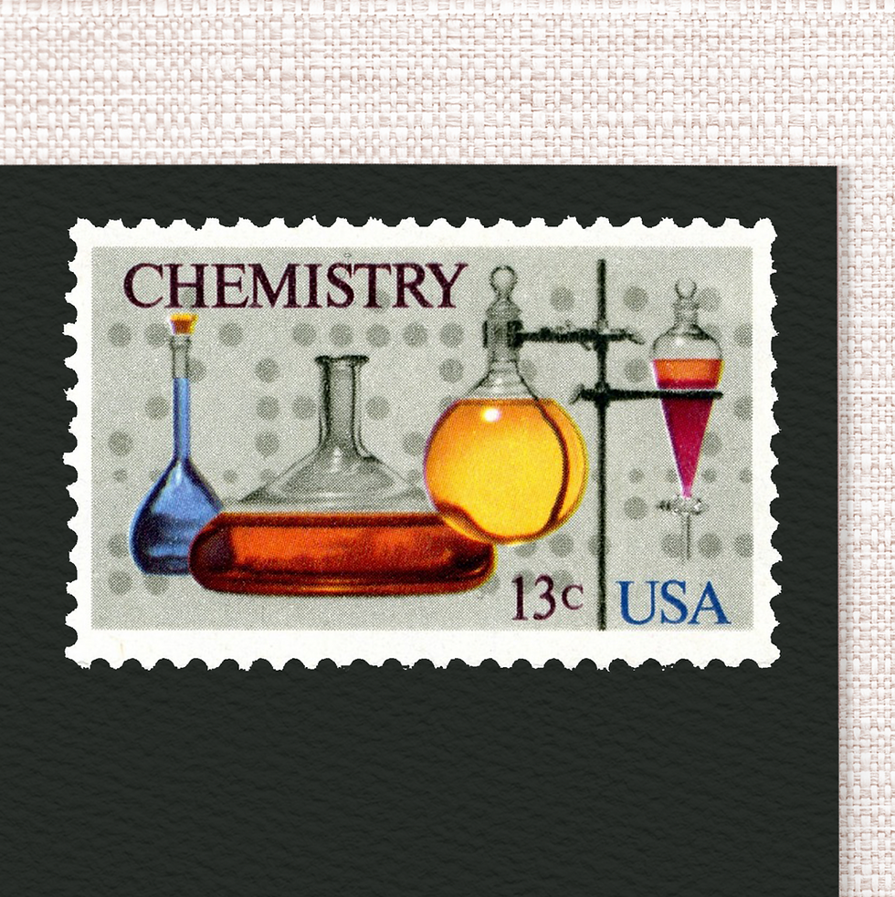 13¢ Chemistry - Pack of 25 Unused Postage Stamps from 1976