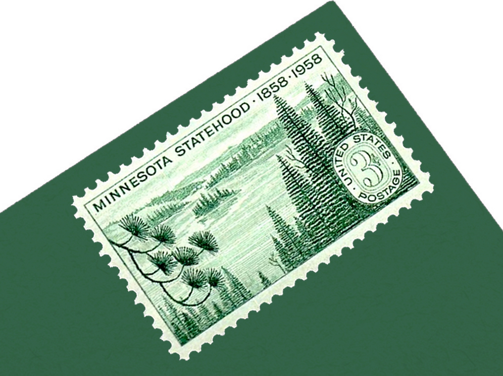 3¢ Minnesota Statehood 25 Stamps vintagepostagestamps