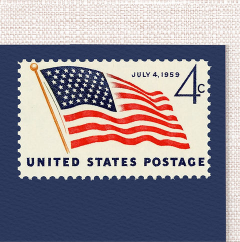 その他 PSE Products No.04 Rocketstar Type 1959 4¢ US Flag with 49 Stars - Pack of 25 stamps from 1959