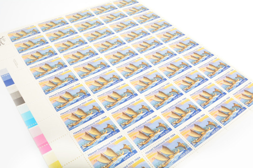 20¢ Hawaii Statehood 25 Stamps vintagepostagestamps