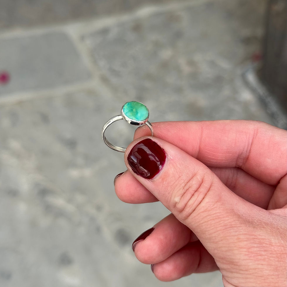 Thumbnail: Kingman Teal - 10mm - Size 7.75