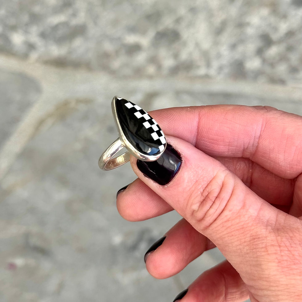 Thumbnail: Tear Drop Checkerboard Pattern - Size 9.25