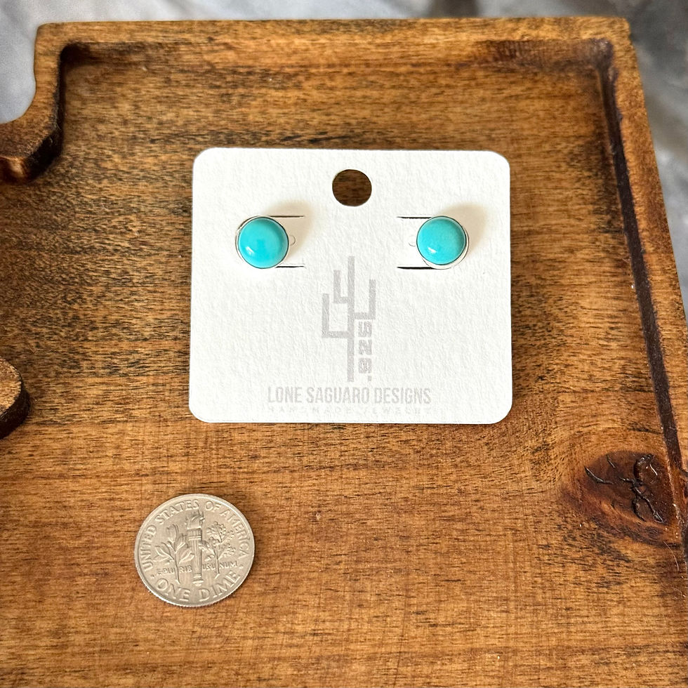 Thumbnail: Kingman Turquoise Studs - B