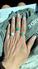 Rings, turquoise and white buffalo
