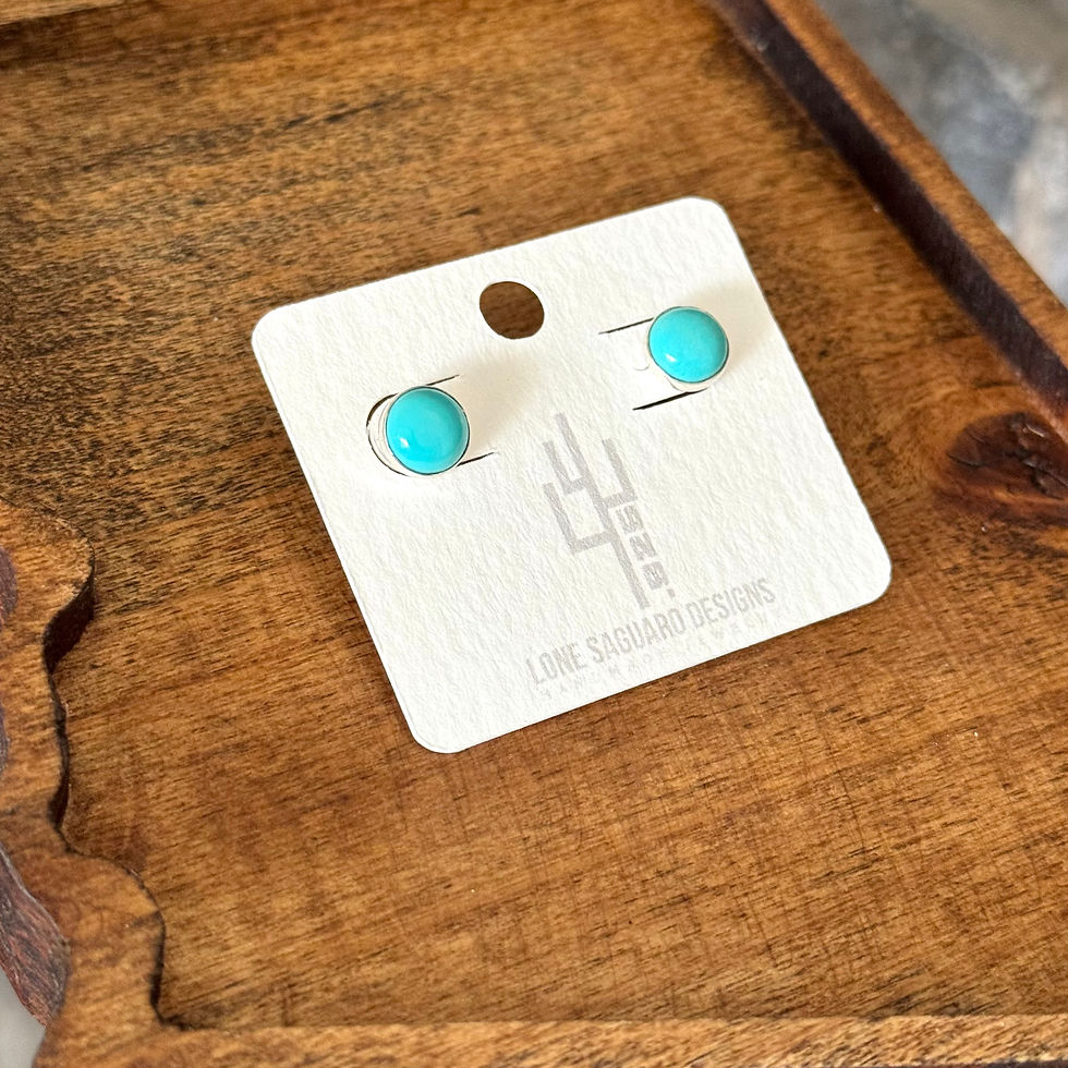 Thumbnail: Kingman Turquoise Studs - B