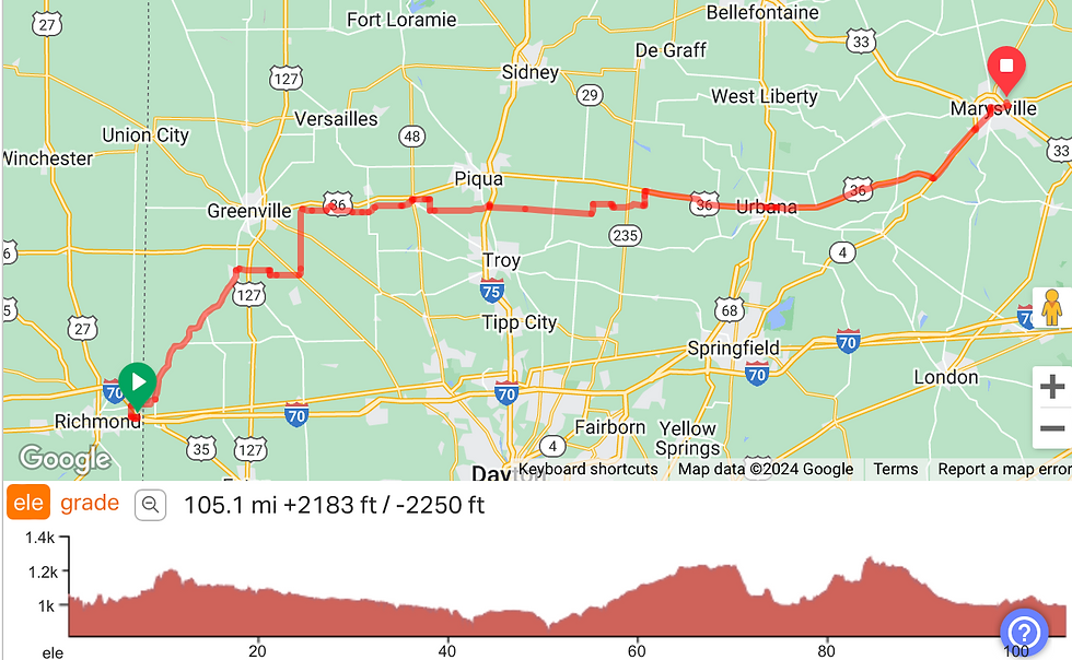 Day 37 - to Marysville, OH