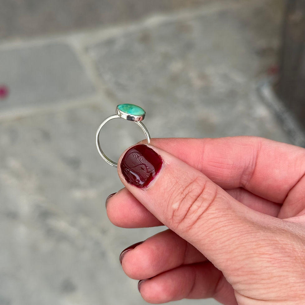 Thumbnail: Kingman Teal - 10mm - Size 7.75