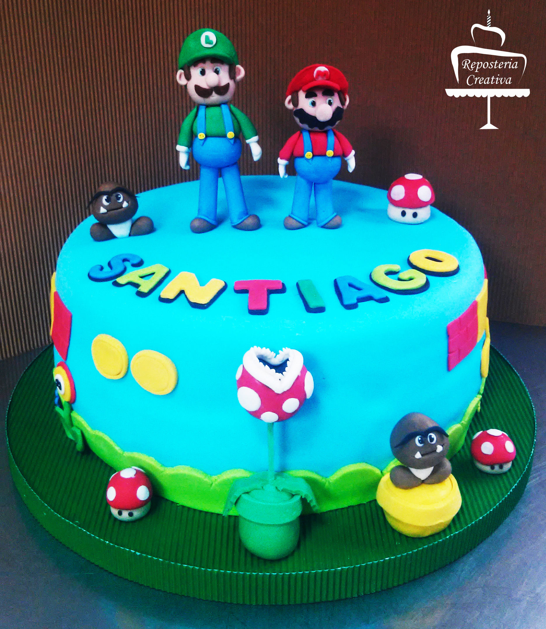 Torta de fondant Mario Bros