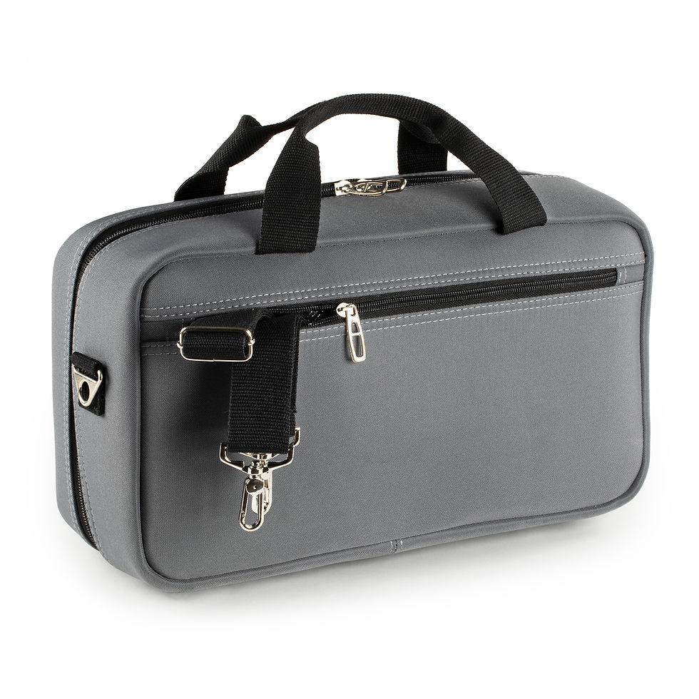 Thumbnail: Luxury 2-Bottle Wine Carrying Bag for 750 ml Wine Bottle (Grey)