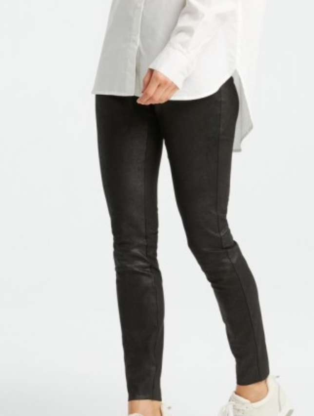 Yaya faux black leather leggings 
