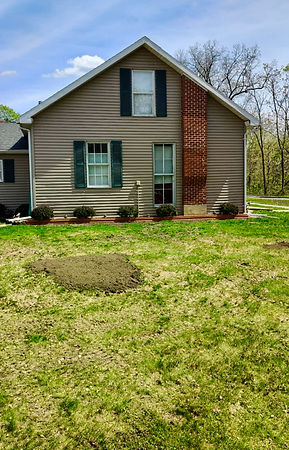 Clean, level yard after stump grinding service in Golden Illinois