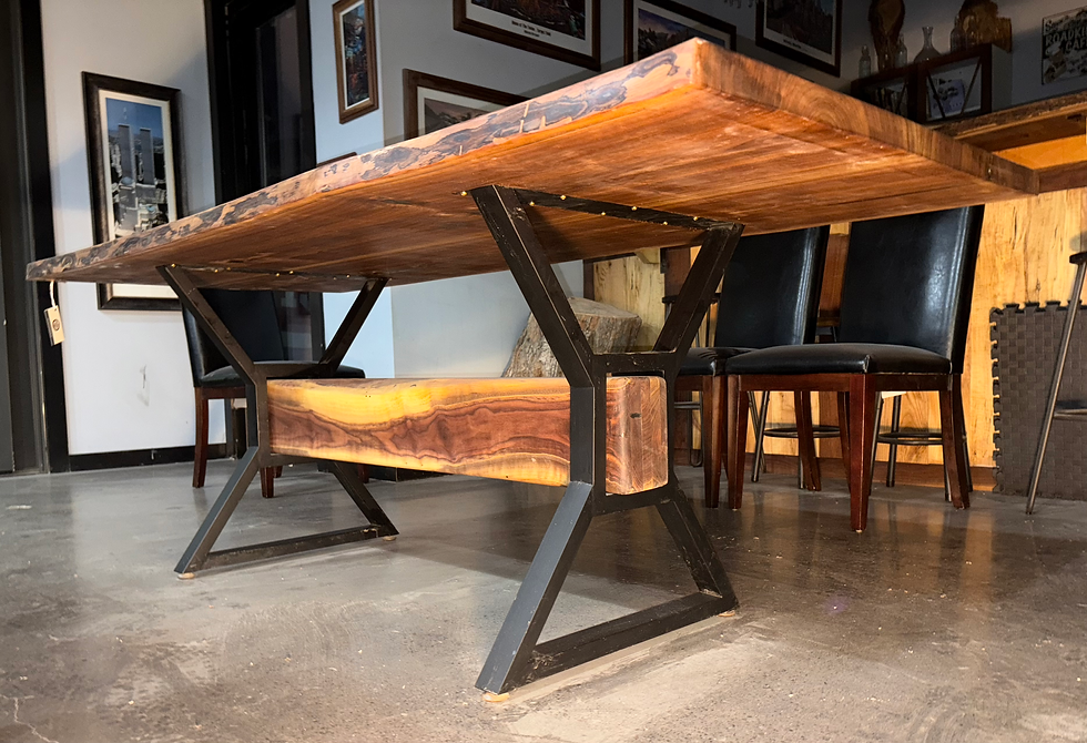 Thumbnail: Black Walnut Live Edge Dining Table w/ Epoxy