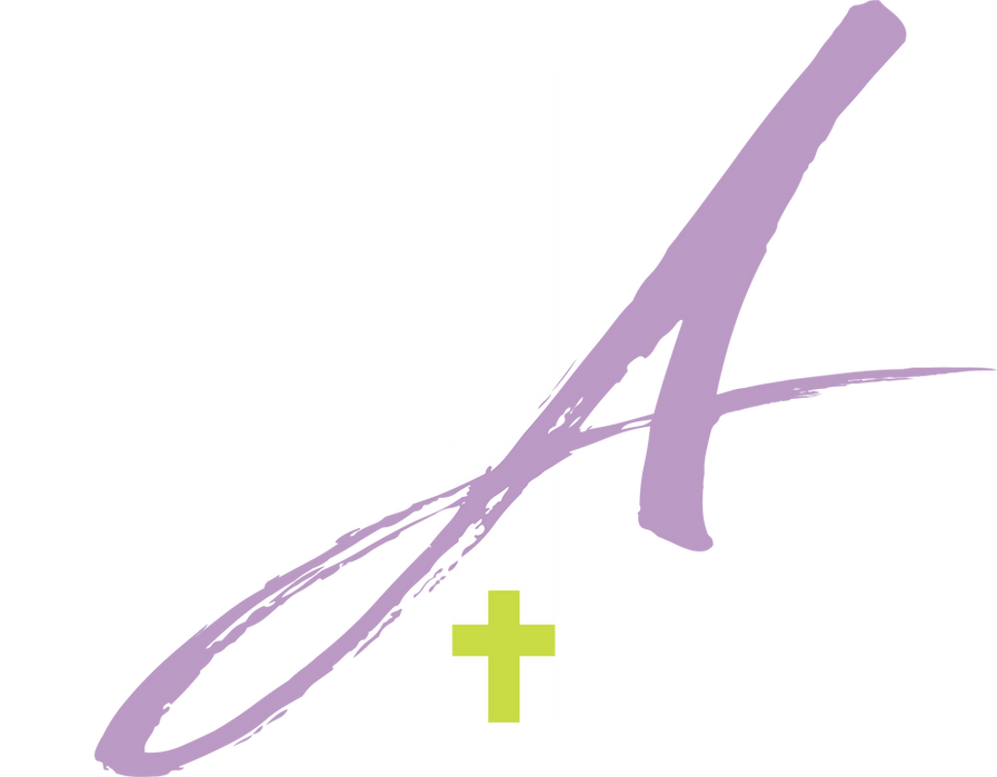 Abstract logo with the letters H and A in white and purple.