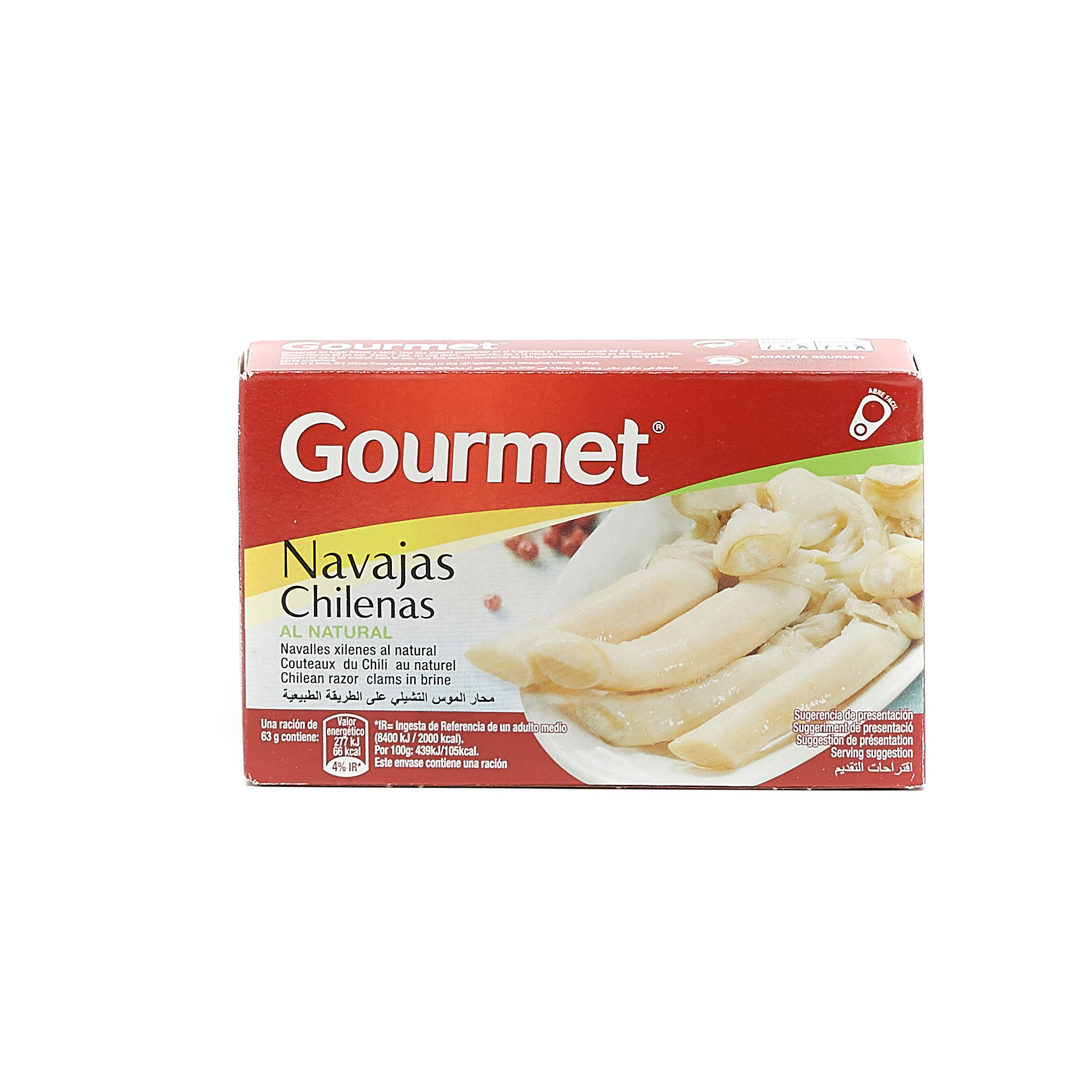 GOURMET NAVAJAS ĒDAMIE GLIEMEŽI NATURĀLIE OL-120 F.A 115g 63g