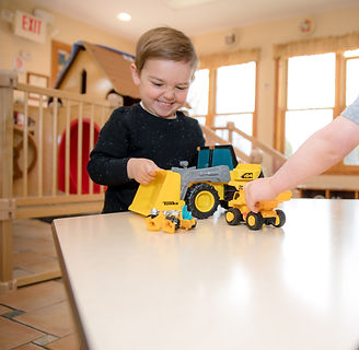 Child enjoying learning at private school