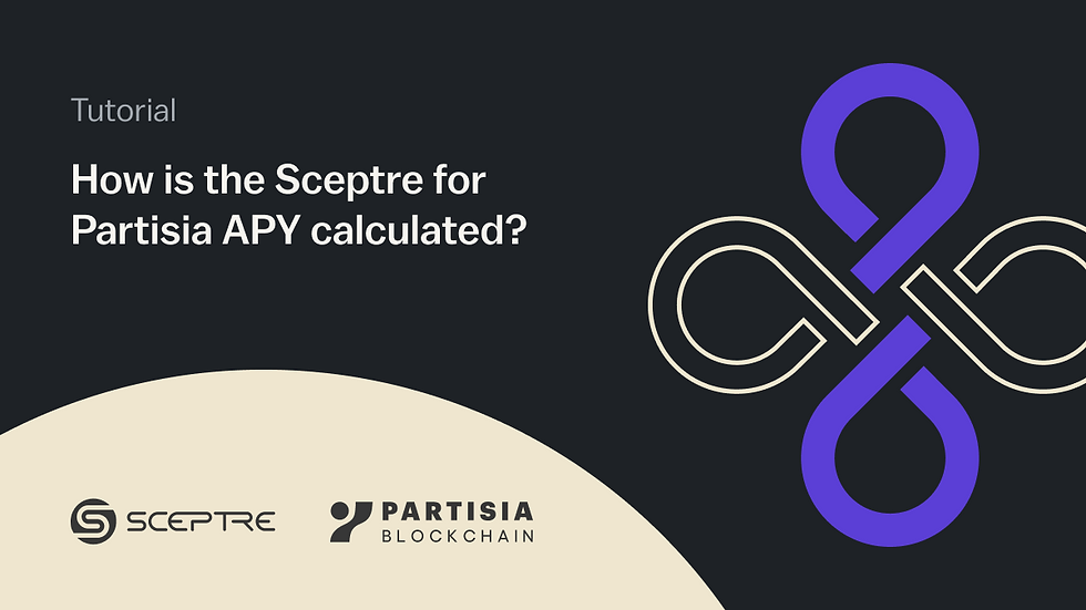 How is the Sceptre for Partisia APY calculated?