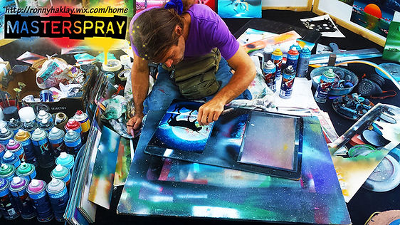 equipment,materials, tools for spray paint art