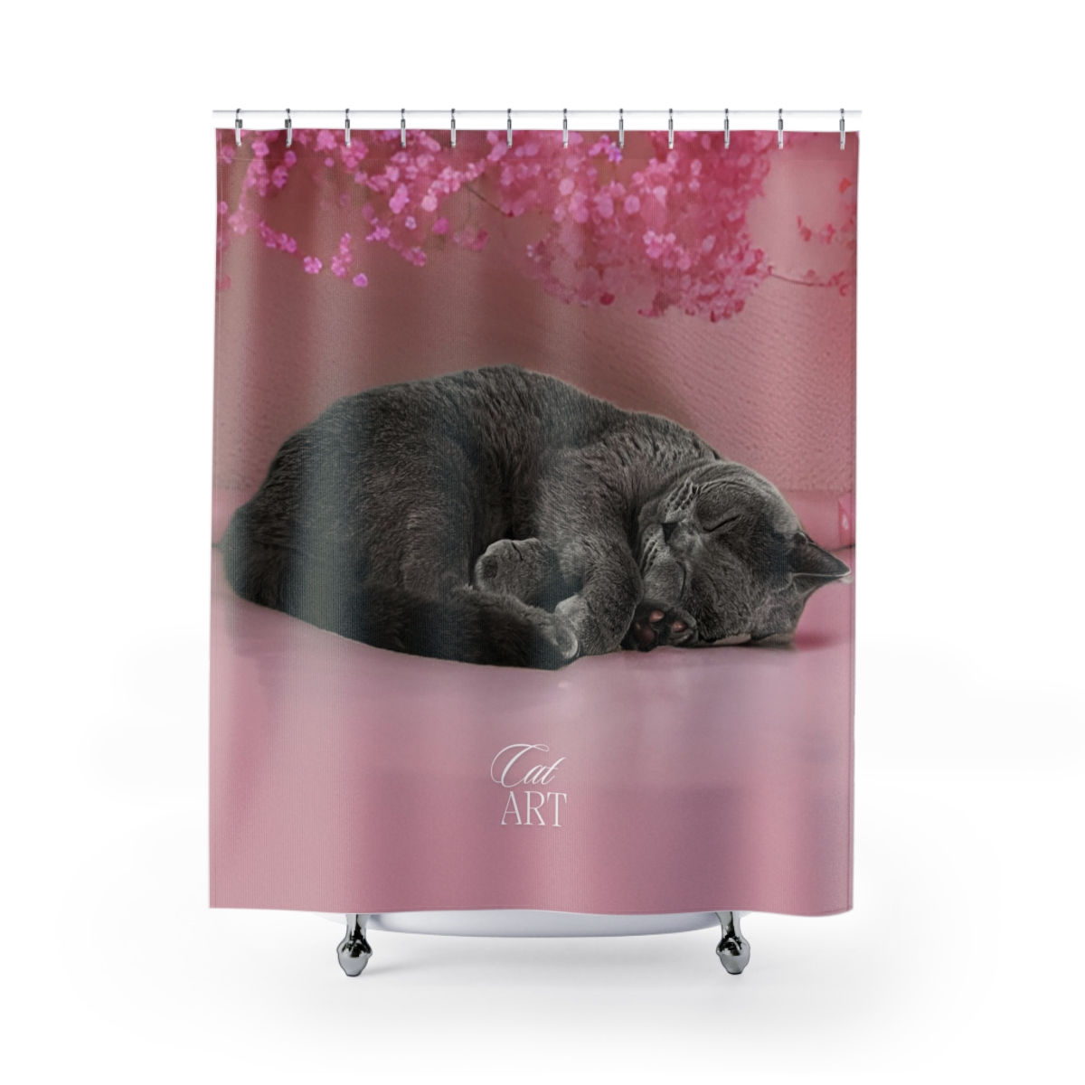 Textil-Duschvorhang Cat