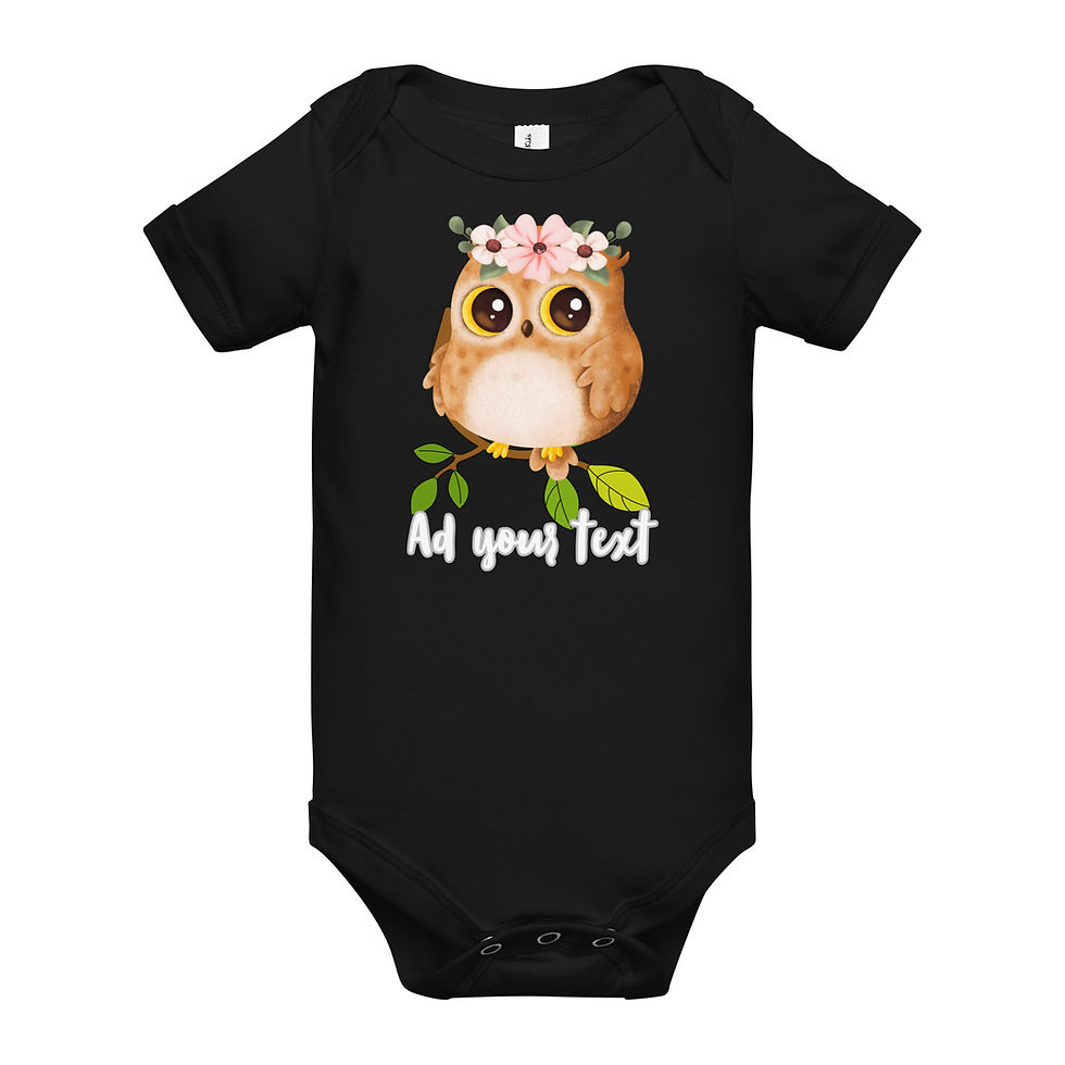 Eule Babybody personalisiert