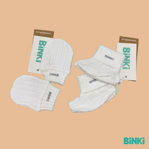 Set Soft Mittens & Booties (0-3m) | Binki Thailand
