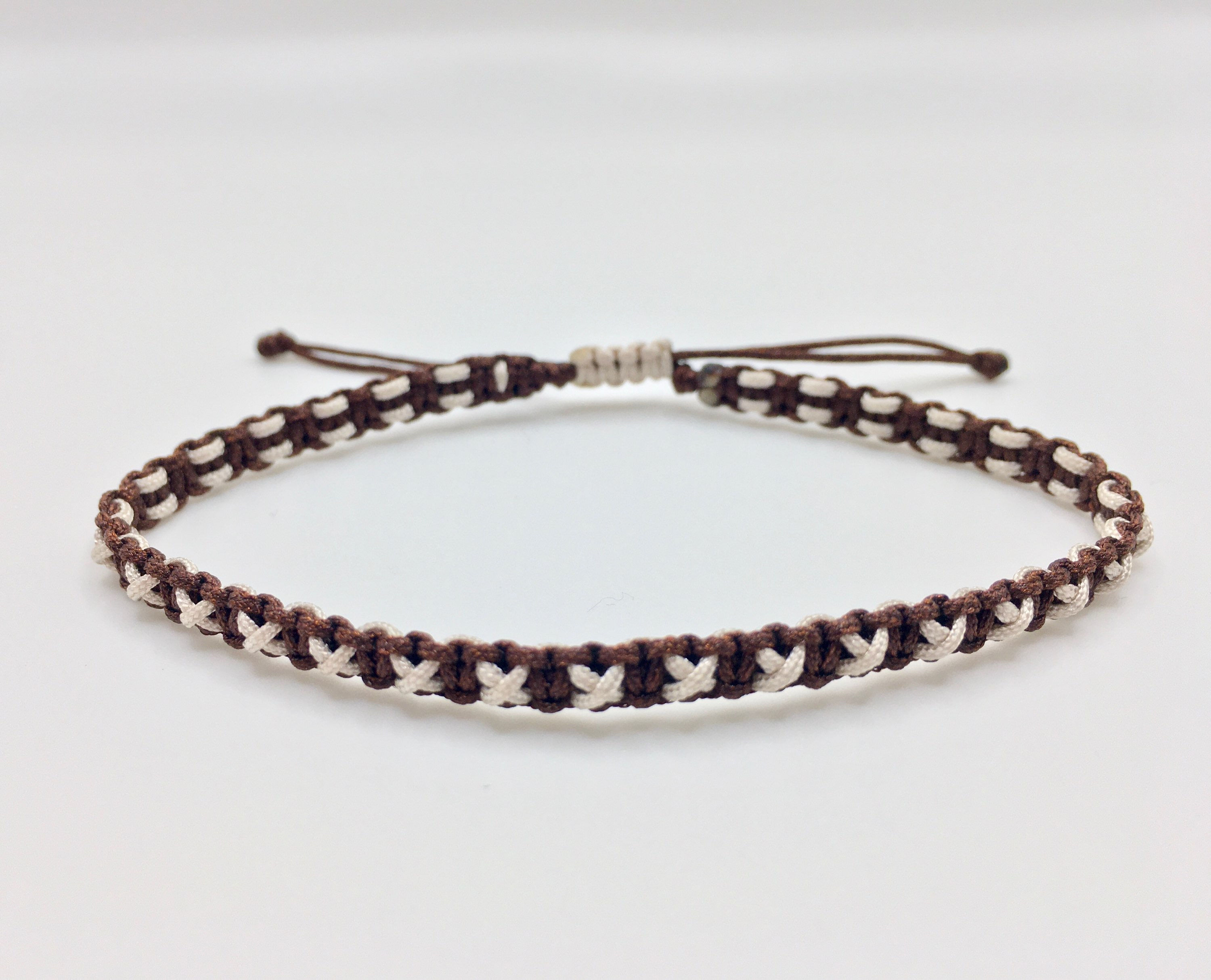 Crossed Wristband Brown