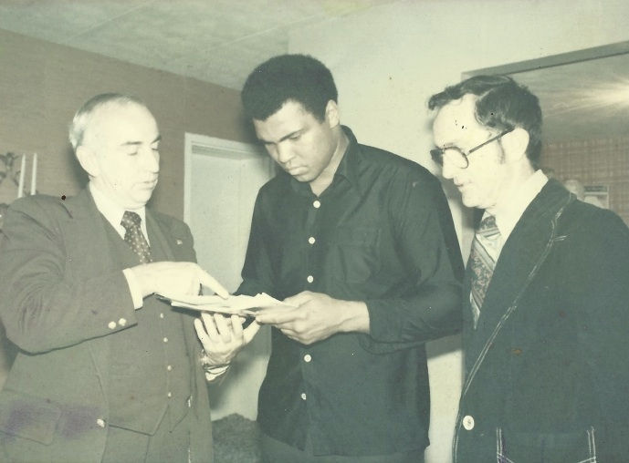 George O'Harra, Muhammad Ali, and Jack Healey 1976 via HRAC
