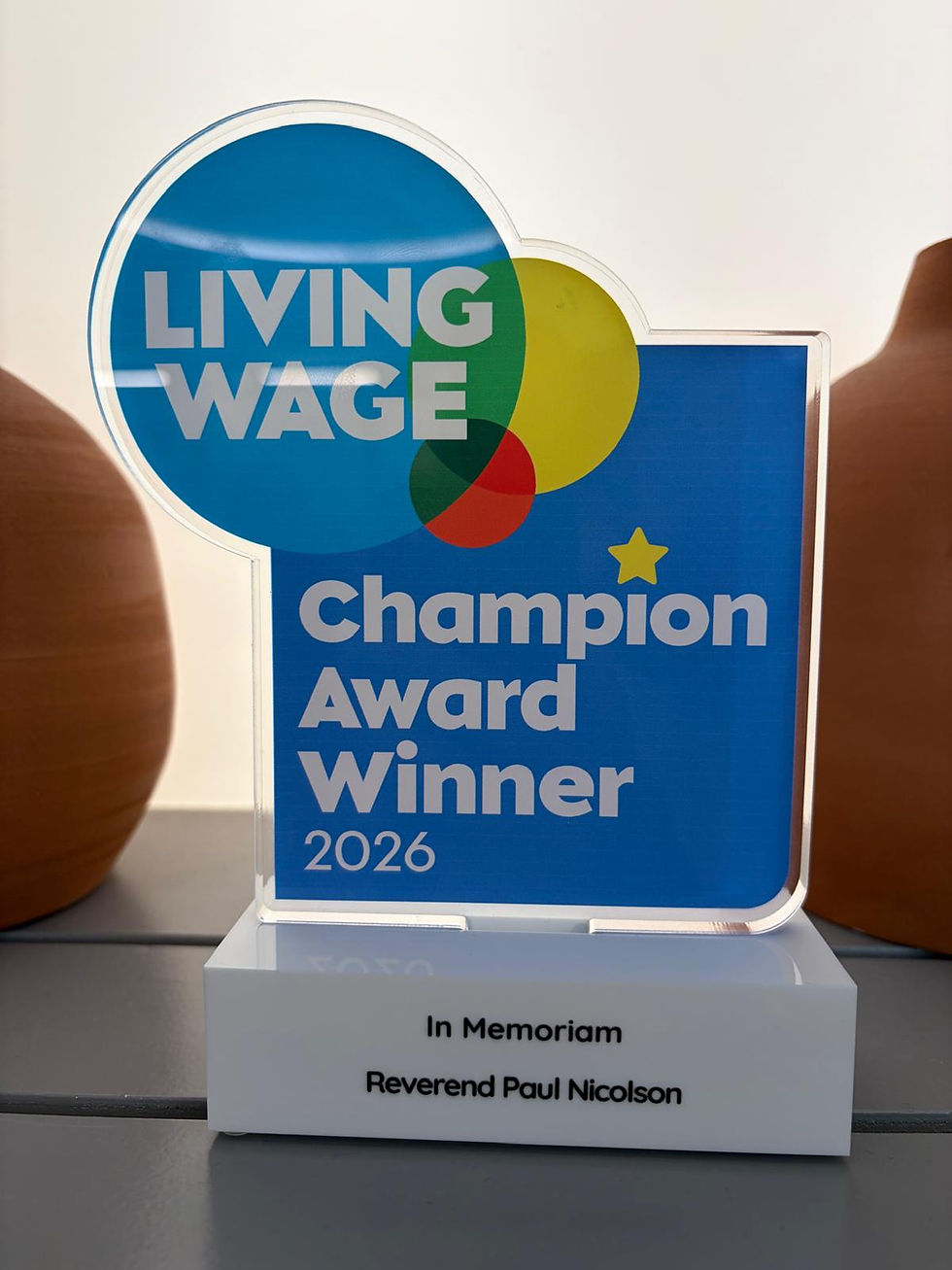 TAP Founder Rev Paul Nicolson receives Posthumous Living Wage Foundation Award
