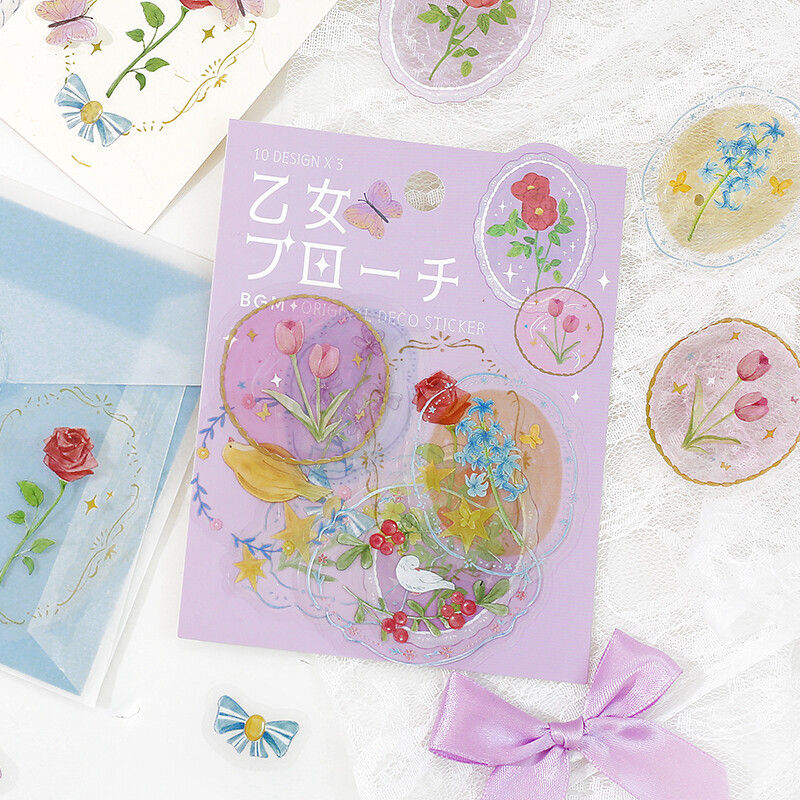 Thumbnail: BGM少女胸針 貼紙包 brooch