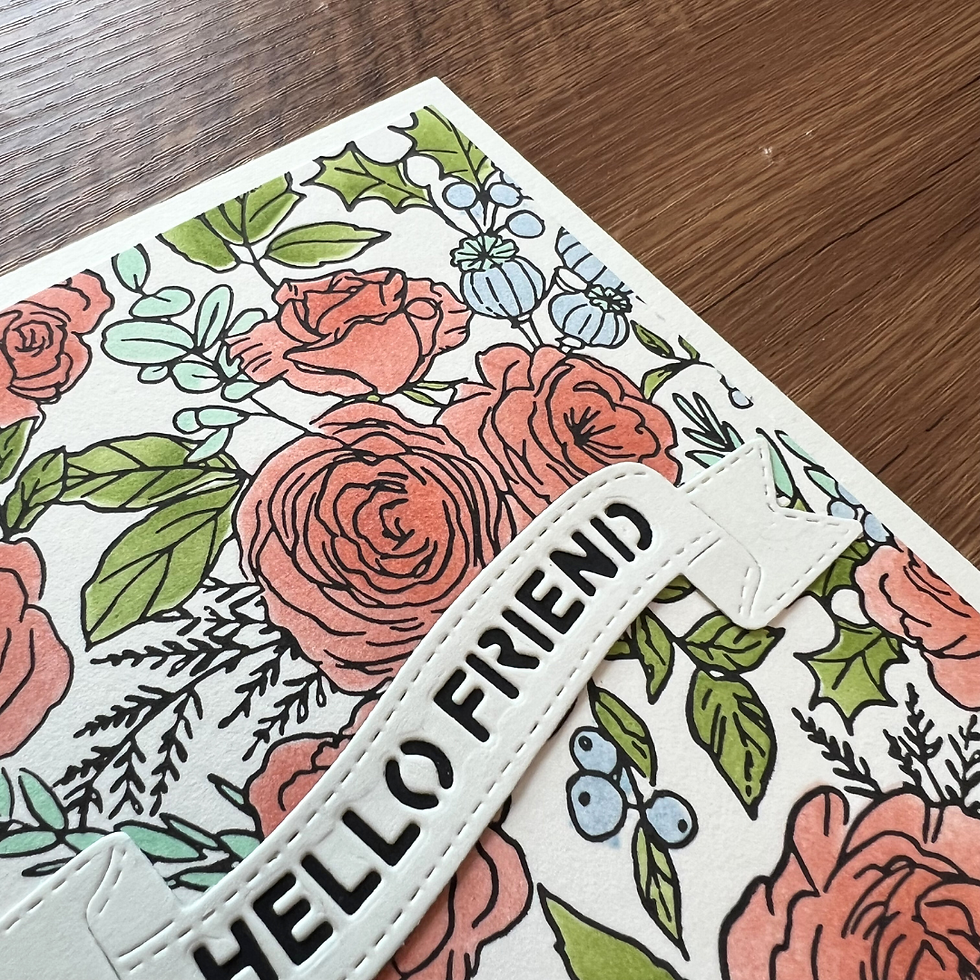 Thumbnail: HELLO FRIEND 玫瑰 枝葉 朋友卡 友誼卡