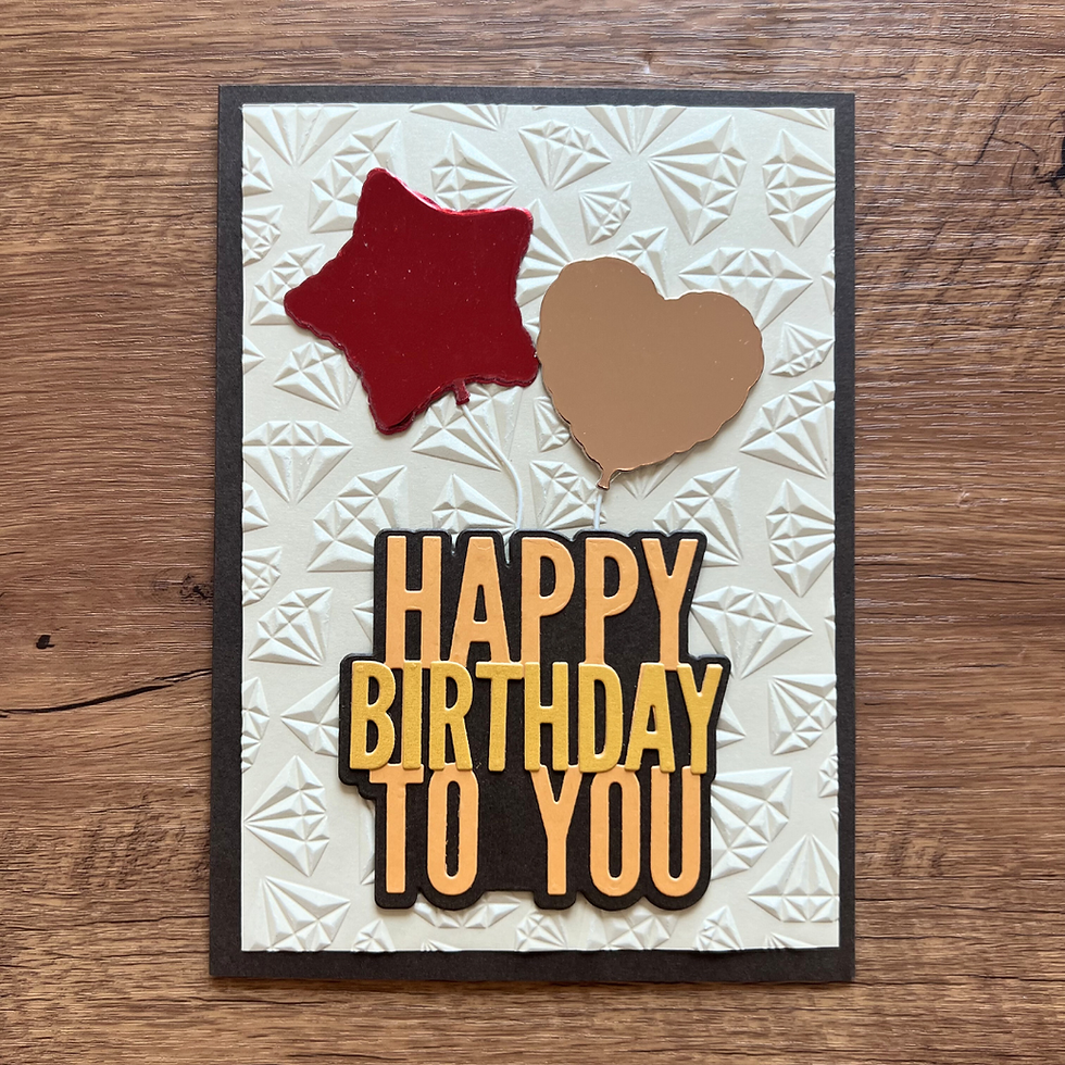 Thumbnail: HAPPY BIRTHDAY TO YOU 星星 愛心 氣球 鑽石 背景 生日卡
