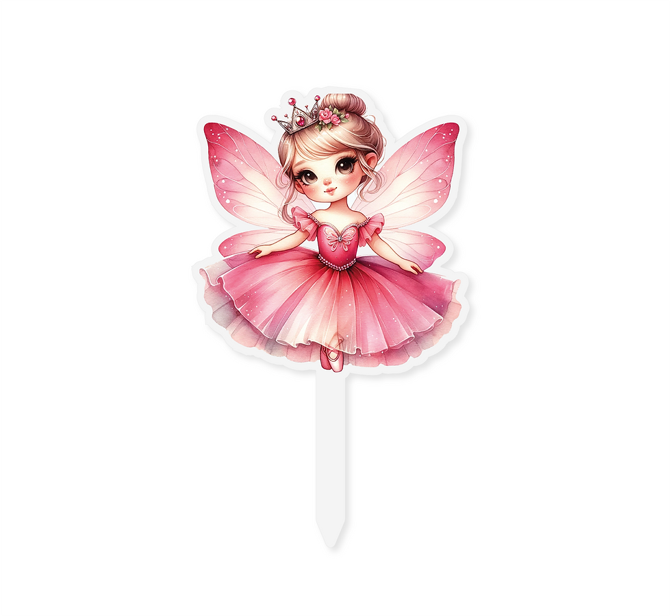 Ballerina Fairy Cake Topper Acrylic | Personalised cupcake topper
