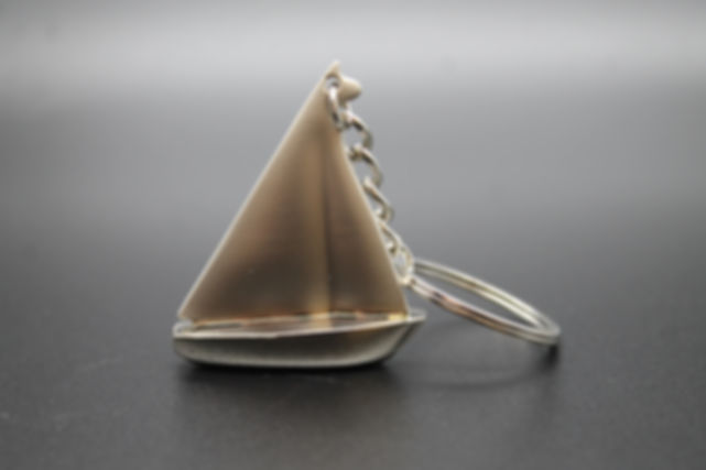 Personalised boat ship shaped keyring engraved fun novelty gift