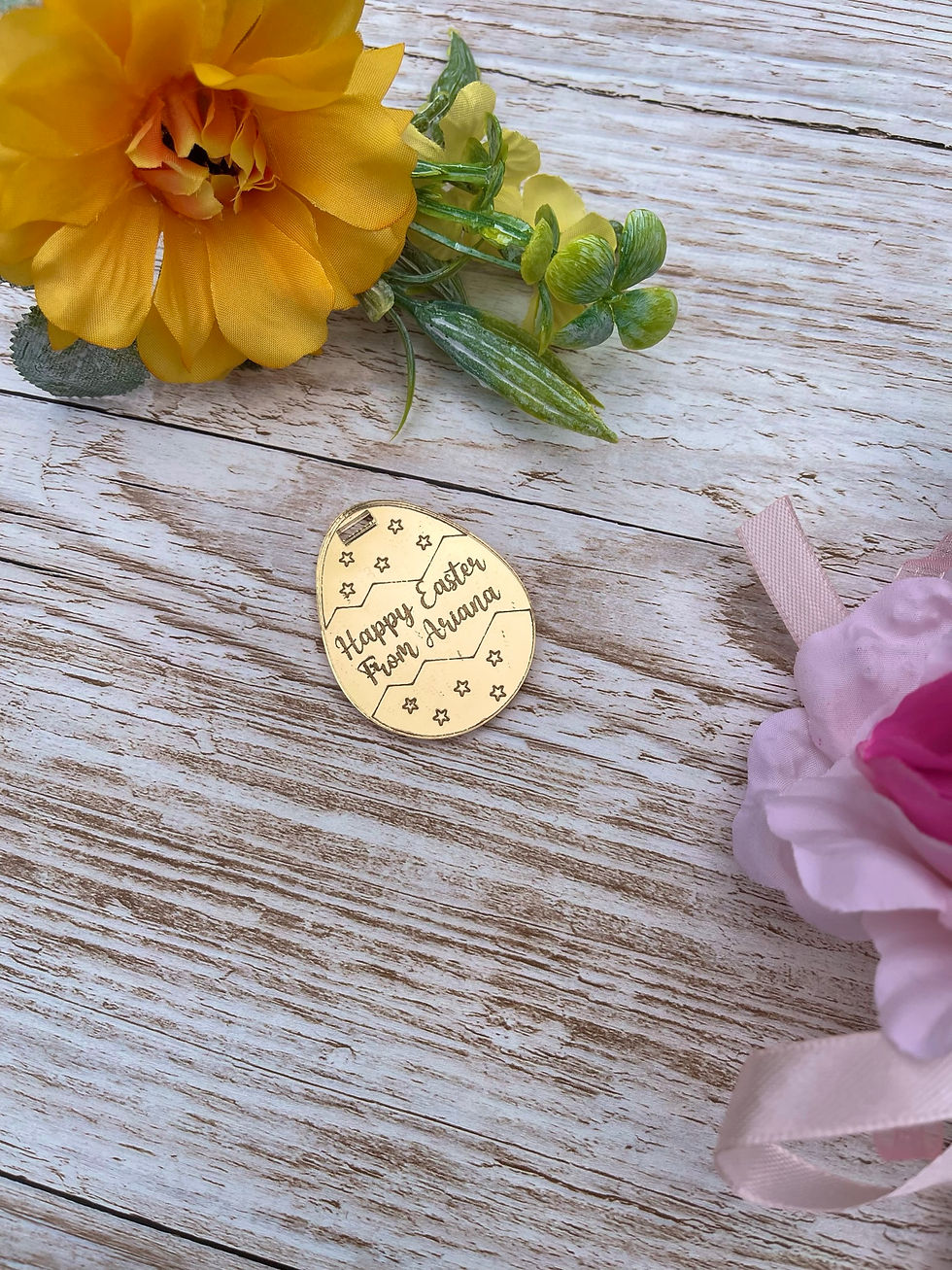 Thumbnail: Personalised Luxury Custom Easter Egg Gift Tag, Gift Easter Tags
