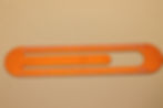 Thumbnail: Personalised engraved aluminium orange Ruler 15 cm paper clip with any name logo