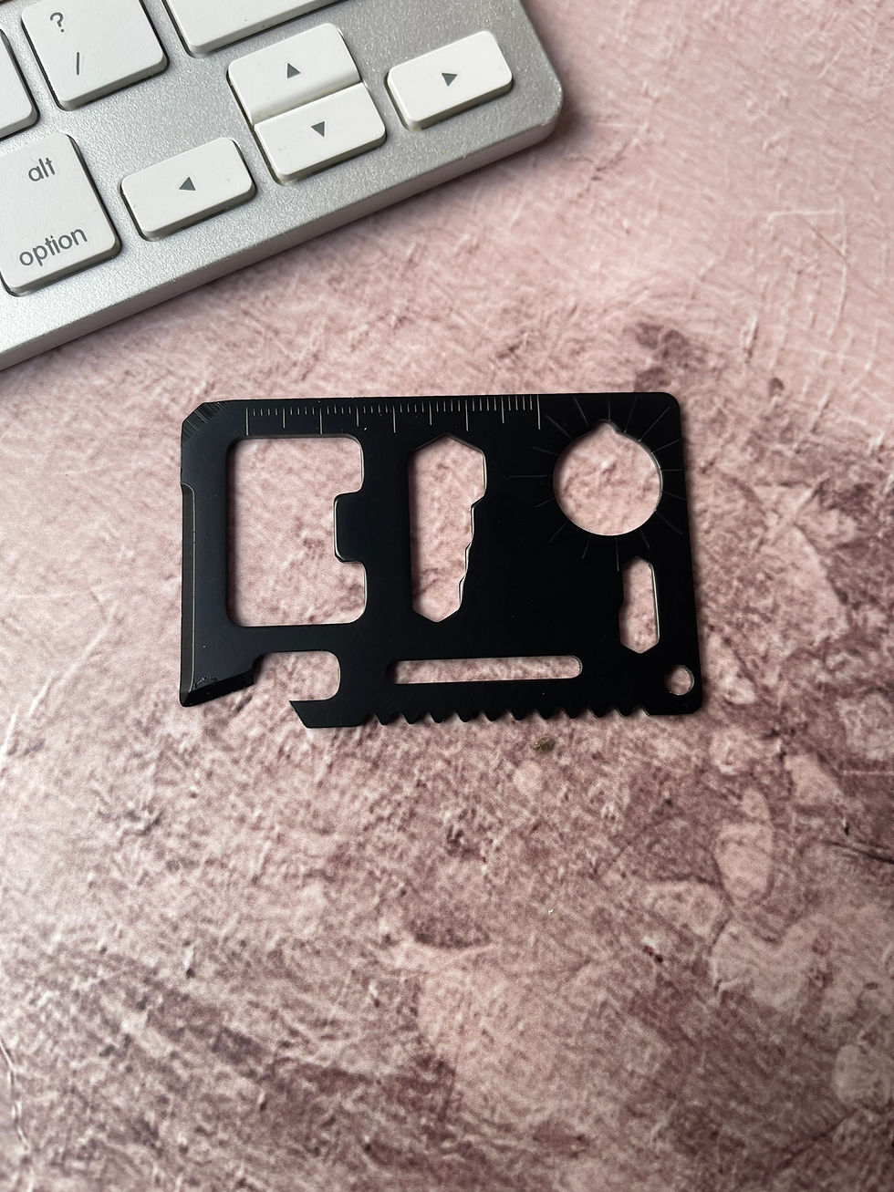 Thumbnail: Personalised Stainless Steel Multi-Tool – 11-Function Credit Card Shape