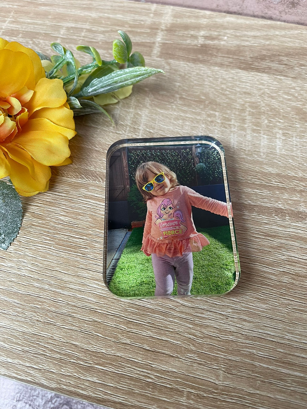 Thumbnail: Personalised Acrylic Photo Block – Rectangular with Rounded Corners | X Max Gift