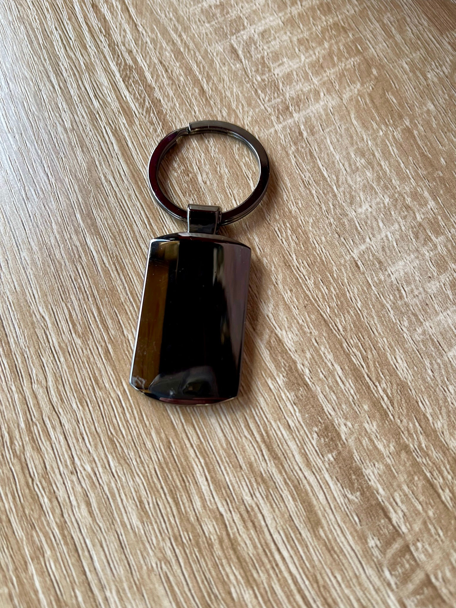 Photo Keychain, oblong shape, black keychain, gift for her, Memory Keyring, engr