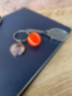 Thumbnail: Custom photo Tennis Racket Shape with Ball Keyring with any photo, personalised