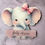 Thumbnail: Cute Elephant with name wall plaque, nursery wall decor, Cute Elephant Animal